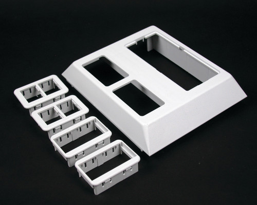 Wiremold 5007C-2RTBK Access 5000 Deep Device Plate Fitting in Black