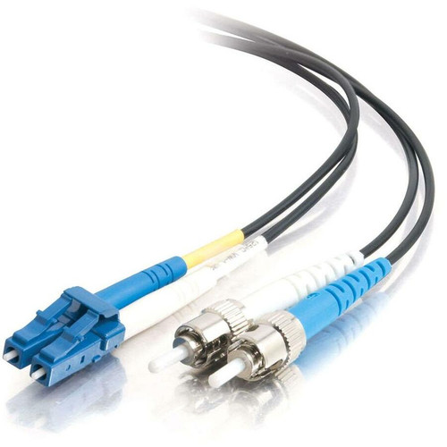 C2G-5m LC-ST 9/125 OS1 Duplex Singlemode Fiber Optic Cable (Plenum-Rated) - Black