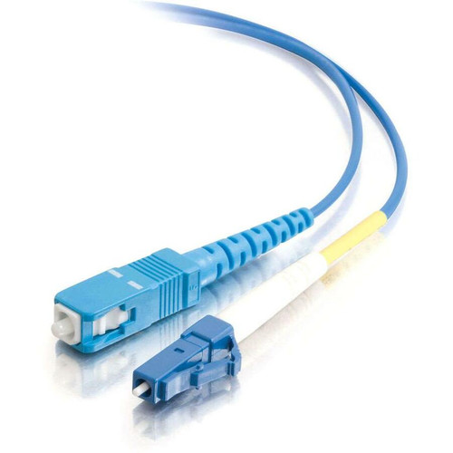 C2G-2m LC-SC 9/125 OS1 Simplex Singlemode PVC Fiber Optic Cable - Blue