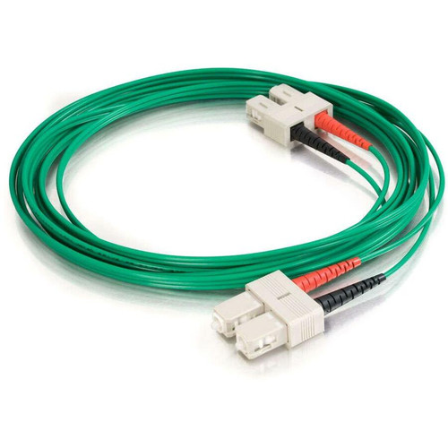 C2G-5m SC-SC 62.5/125 OM1 Duplex Multimode PVC Fiber Optic Cable - Green