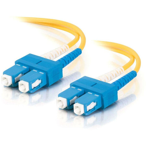 C2G-7m SC-SC 9/125 OS1 Duplex Singlemode PVC Fiber Optic Cable (LSZH) - Yellow