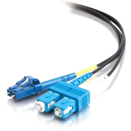 C2G-3m LC-SC 9/125 OS1 Duplex Singlemode PVC Fiber Optic Cable - Black
