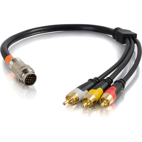 C2G 1.5ft RapidRun RCA Composite Video and RCA Stereo Audio Flying Lead