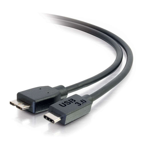 C2G 3ft USB 3.0 (USB 3.1 Gen 1) USB-C to USB Micro-B Cable M/M - Black