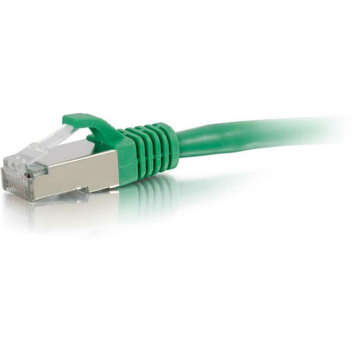 C2G-25ft Cat6 Snagless Shielded (STP) Network Patch Cable - Green