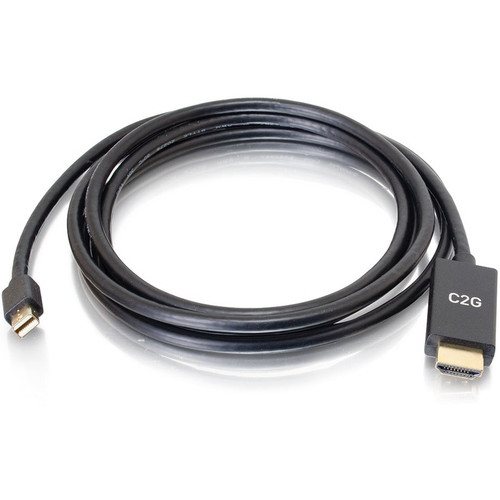 C2G 6ft Mini DisplayPort to HDMI Cable - Mini DP to HDMI Adapter - DisplayPort 1.2a HDMI 1.4b - 4K 30Hz - M/M