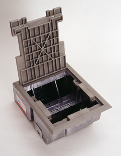 Wiremold AF3-YT Raised Floor Box in Gray