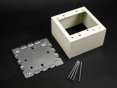 Wiremold V5744-2 Two Gang Extra Deep Switch and Receptacle Box Fitting in Ivory