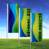 Coastal Waves - 3x8 Vertical Outdoor Marketing Flag