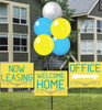 Hello Yellow - Reusable Vinyl Balloon Cluster and Yard Sign Marketing Bundle
