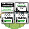 WHA 3 Dog Waste Station Bundle with Pet Friendly Marketing Kit