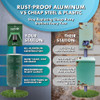 Rust-Proof Aluminum vs Cheap Steel & Plastic.  Stop replacing cheap rusty stations every year.