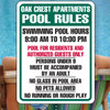 Pool Rules 36x48 Custom Aluminum Sign