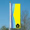 HEART HOME - 3x8 Vertical Outdoor Marketing Flag