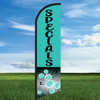 Teal Flowers - Feather Flag SS