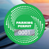 "Dots" Green Circle Parking Permit Static Cling