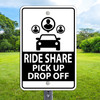 Ride Share Pickup: 12" x 18" Heavy Duty Aluminum Sign