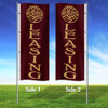 Golden Oak Tree (Maroon) - Double Sided 3x8 Vertical Outdoor Marketing Flag