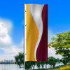 Gold Silver Burgundy Whirlwind - 3x8 Vertical Outdoor Marketing Flag