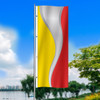 Yellow Silver Red Whirlwind - 3x8 Vertical Outdoor Marketing Flag