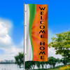 Orange Green Nickel Welcome Whirlwind - 3x8 Vertical Outdoor Marketing Flag