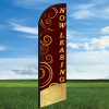 Burgundy Gold Flourish - Feather Flag and Yard Sign Marketing Bundle  SS