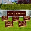 Burgundy Gold Flourish - 3x10 Vinyl Banner and Yard Sign Marketing Bundle