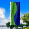 Lime Royal Blue Curvy - 3x8 Vertical Outdoor Marketing Flag