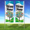 Rainbow Tree- Double Sided 3x8 Vertical Wave Flag