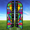 Colorful Stained Glass - Double Sided Feather Flag Kit