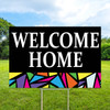 Colorful Stained Glass: 12"x 18" Yard Sign