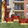 Golden Ribbon Maroon- Double Sided Feather Flag and Yard Sign Marketing Bundle