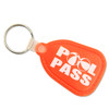 Pool Pass - Orange w White Keychain