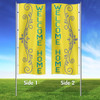 Hello Yellow- Double Sided 3x8 Vertical Wave Flag