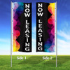 Black Neon- Double Sided 3x8 Vertical Wave Flag