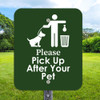 Please Pick Up After Your Pet- 10"x12" Aluminum Sign