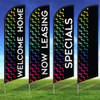 Prismatic Neon Style- Double Sided Feather Flag Kit