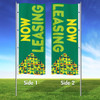 Vibrant Verde - Double Sided 3x8 Vertical Wave Flag