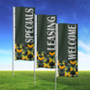 Sage X - Double Sided 3x8 Vertical Wave Flag