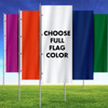 3' x 8' CUSTOM Color Solid Vertical Flag