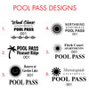 Custom Card  Pool Pass w/ Numbering Double Sided