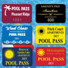 Custom Card  Pool Pass w/ Numbering Double Sided