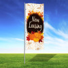 Pumpkin Glow - 3x8 Vertical Wave Flag Double Sided