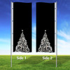 Black Tie Holiday - 3x8 Vertical Wave Flag Double Sided