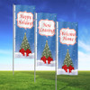 Starry Tinsel - 3x8 Vertical Wave Flag Double Sided