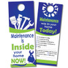 Maintenance Checklist Door Hanger - Green & Blue