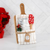 HOLIDAY Cutting Board and Dish Towel Gift Set