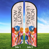 Bright Flowers- Double Sided Feather Flag Kit