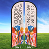 Bright Flowers Custom Feather Flag