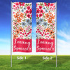 Petal Pop- 3x8 Vertical Wave Flag Double Sided